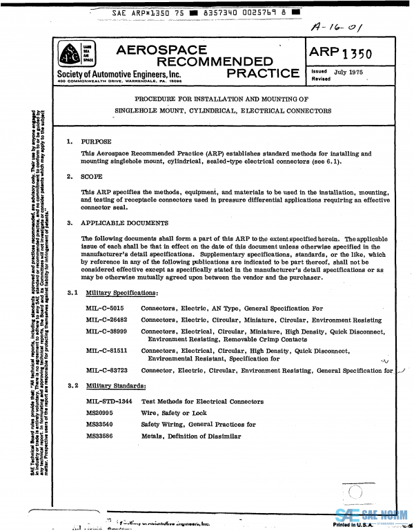 SAE ARP 1350 Series PDF