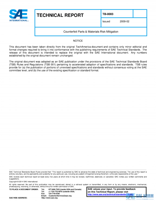 SAE TB 0003 Series PDF