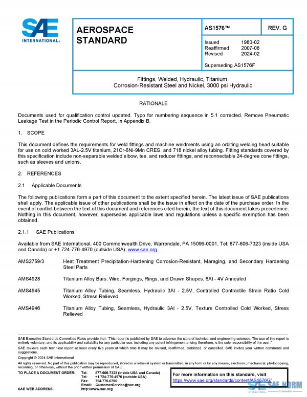 SAE AS 1576 Series PDF