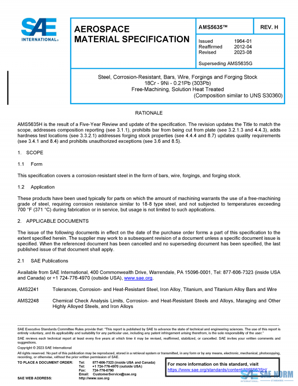 SAE AMS 5635 Series PDF