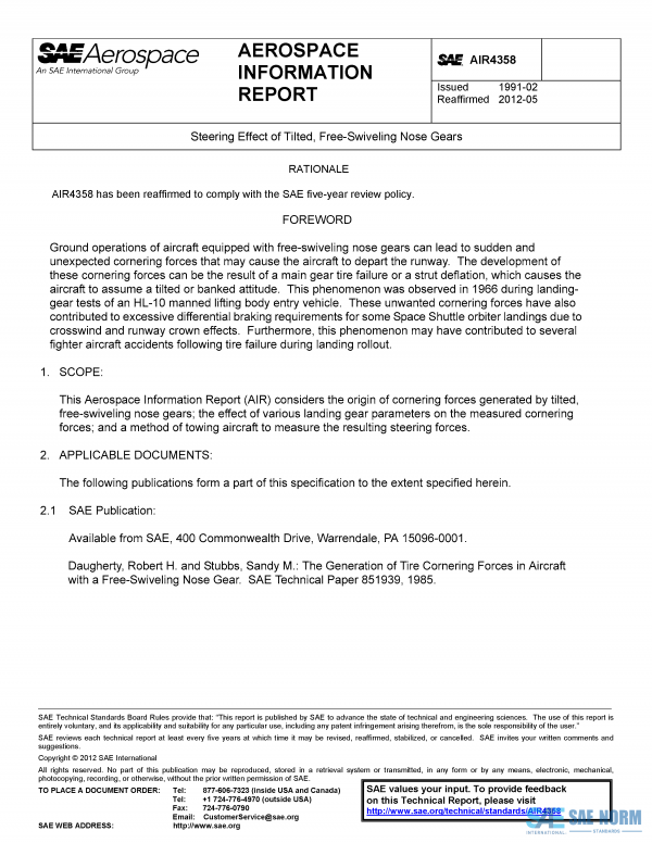 SAE AIR 4358 Series PDF