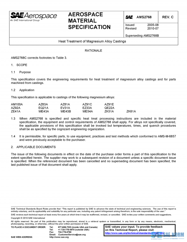 SAE AMS 2768 Series PDF