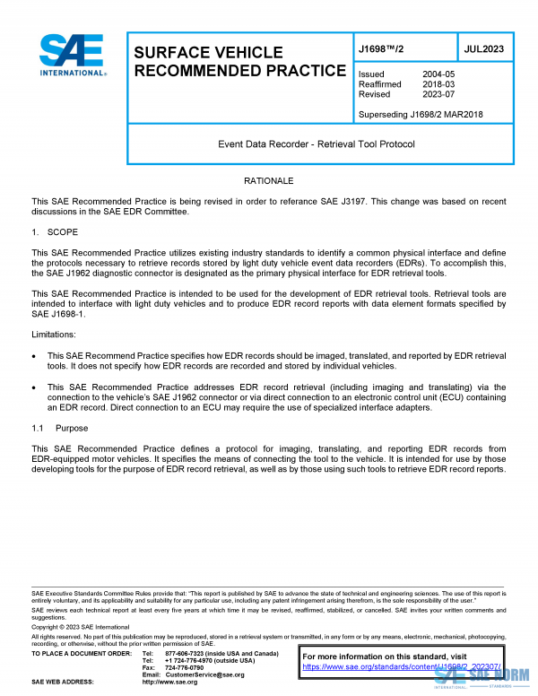 SAE J 1698/2 Series PDF