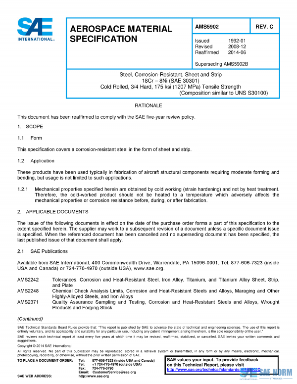 SAE AMS 5902 Series PDF