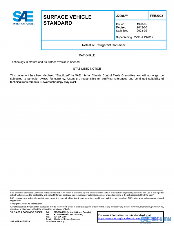 SAE J 2296 Series PDF