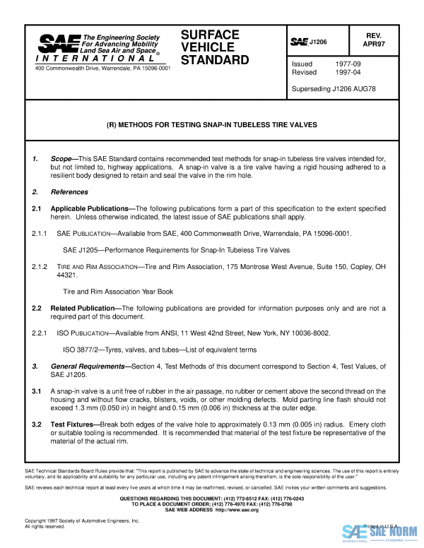 SAE J 1206 Series PDF