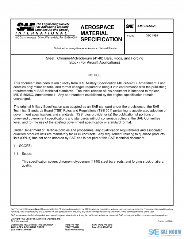 SAE AMSS 5626 Series PDF