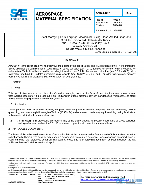 SAE AMS 6519 Series PDF