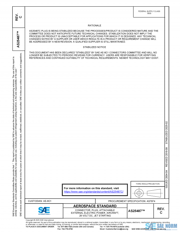 SAE AS 25487 Series PDF