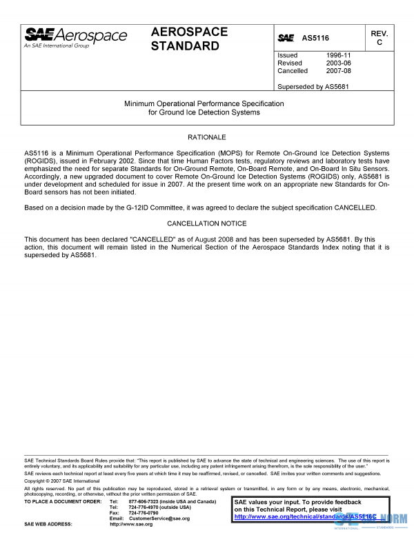 SAE AS 5116 Series PDF