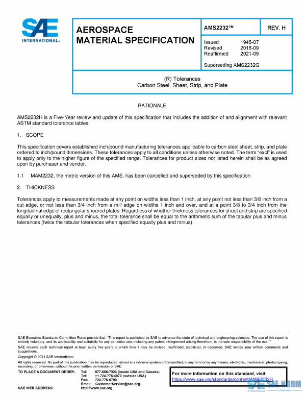 SAE AMS 2232 Series PDF