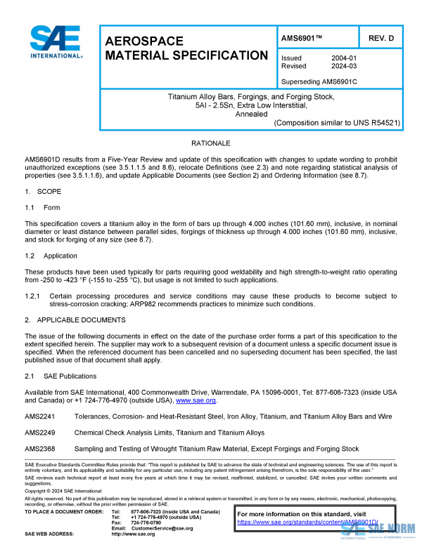 SAE AMS 6901 Series PDF