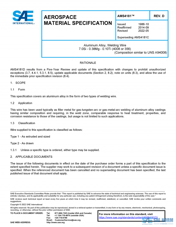SAE AMS 4181 Series PDF
