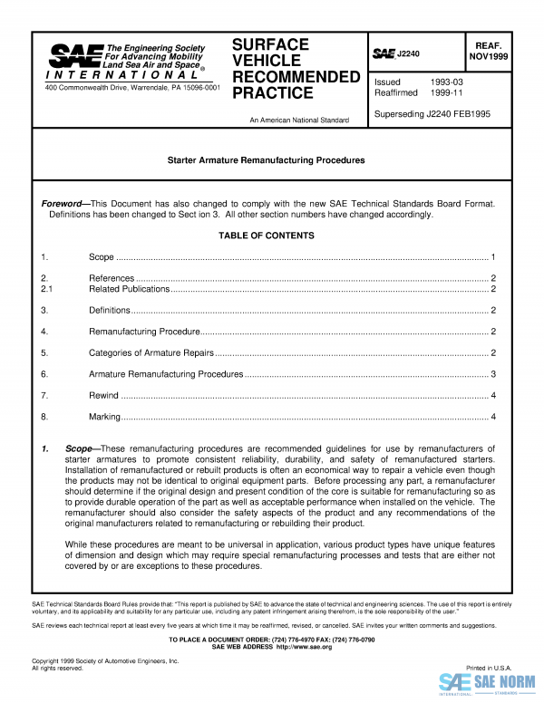 SAE J 2240 Series PDF