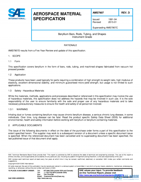 SAE AMS 7907 Series PDF
