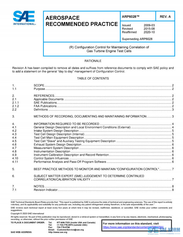 SAE ARP 6028 Series PDF