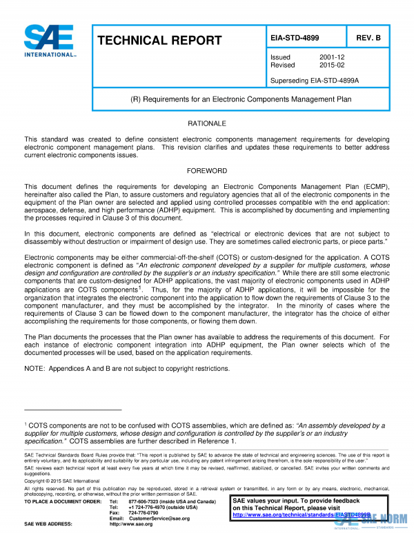SAE EIASTD 4899 Series PDF