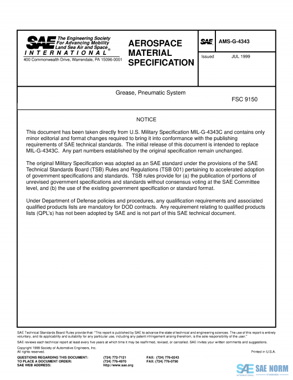 SAE AMSG 4343 Series PDF