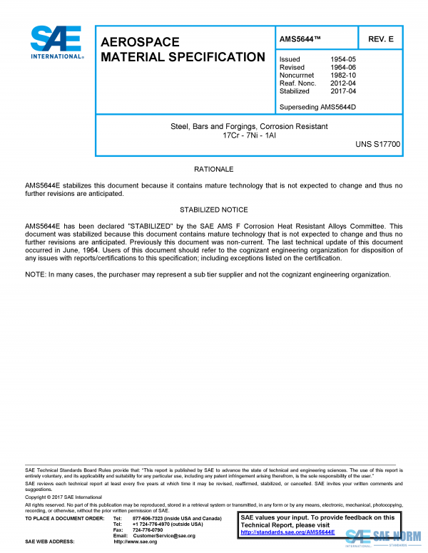 SAE AMS 5644 Series PDF