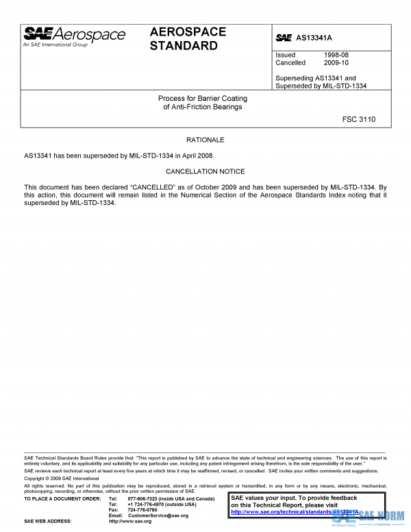SAE AS 13341 Series PDF