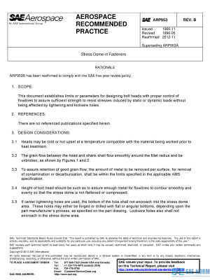 SAE ARP 953 Series PDF