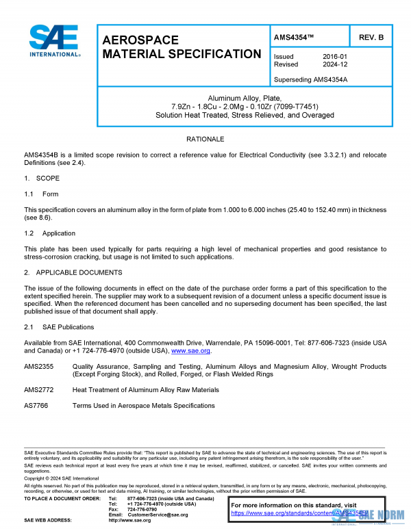 SAE AMS 4354 Series PDF