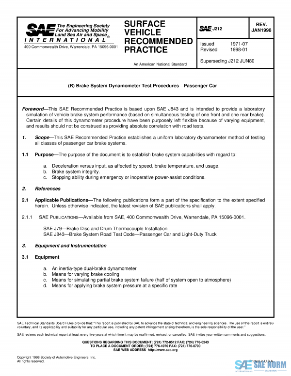 SAE J 212 Series PDF