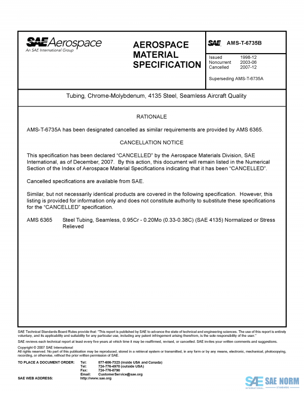 SAE AMST 6735 Series PDF