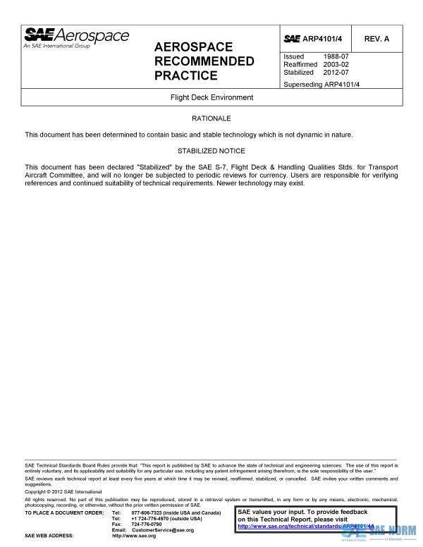 SAE ARP 4101/4 Series PDF
