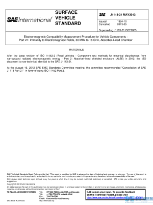 SAE J 1113/21 Series PDF