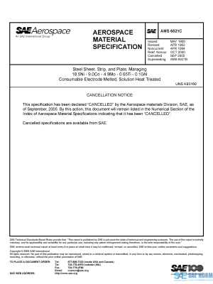 SAE AMS 6521 Series PDF