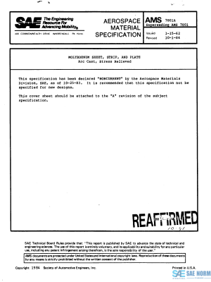 SAE AMS 7801 Series PDF
