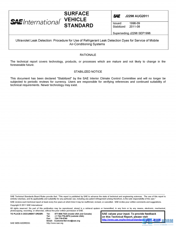 SAE J 2298 Series PDF