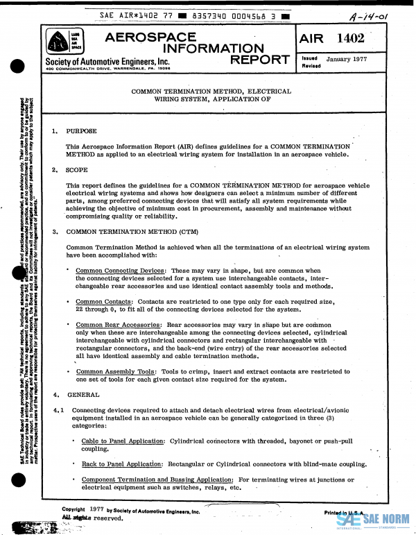 SAE AIR 1402 Series PDF