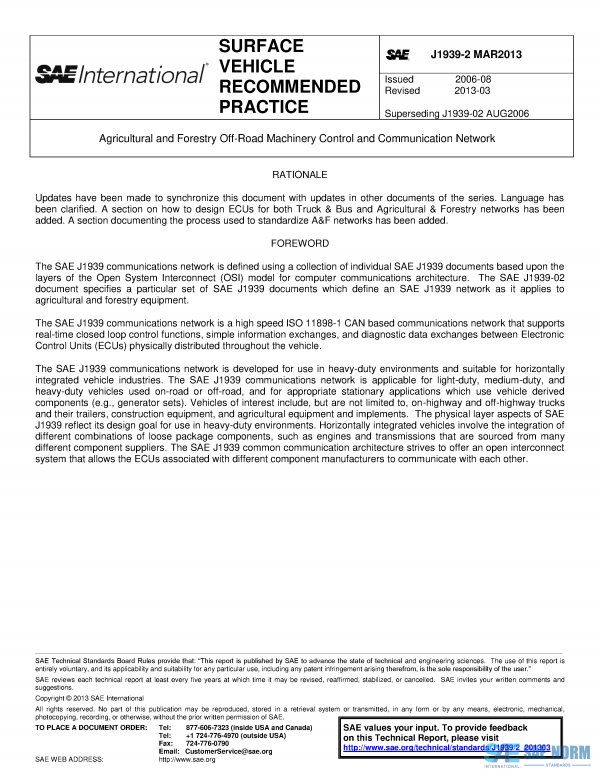 SAE J 1939/2 Series PDF