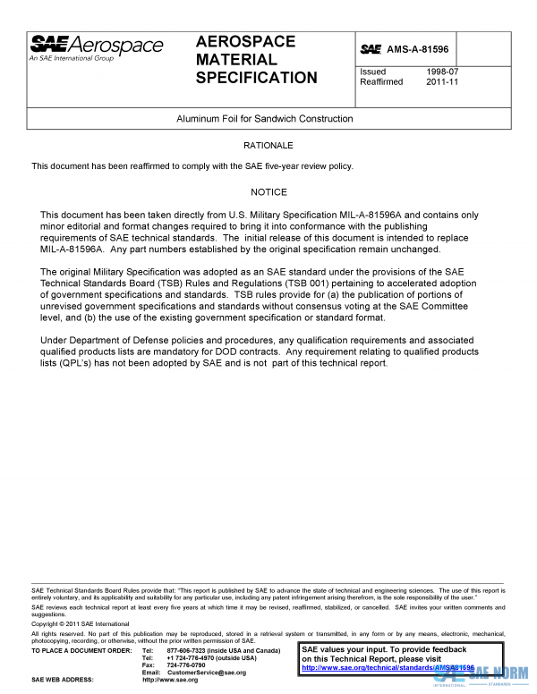 SAE AMSA 81596 Series PDF
