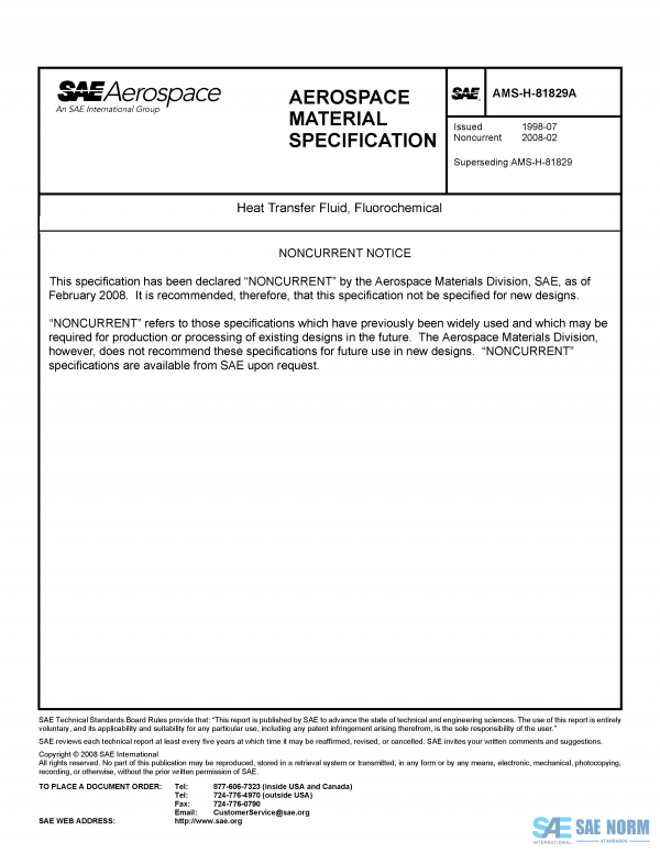 SAE AMSH 81829 Series PDF