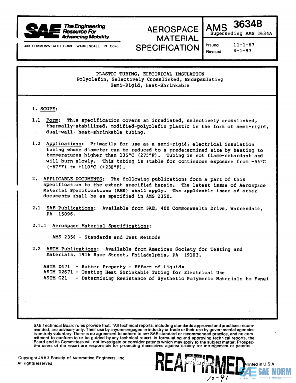 SAE AMS 3634 Series PDF