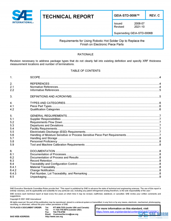SAE GEIASTD 0006 Series PDF