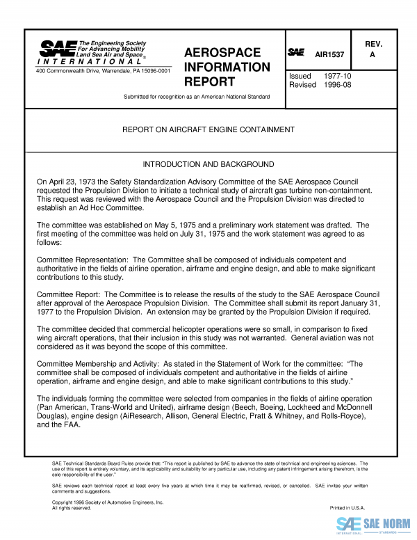SAE AIR 1537 Series PDF