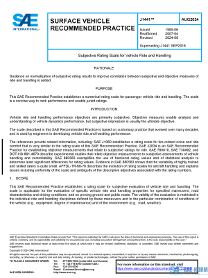 SAE J 1441 Series PDF
