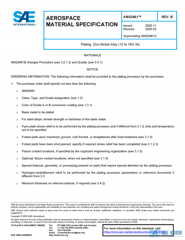 SAE AMS 2461 Series PDF