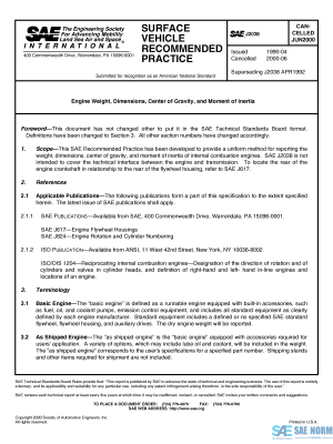 SAE J 2038 Series PDF