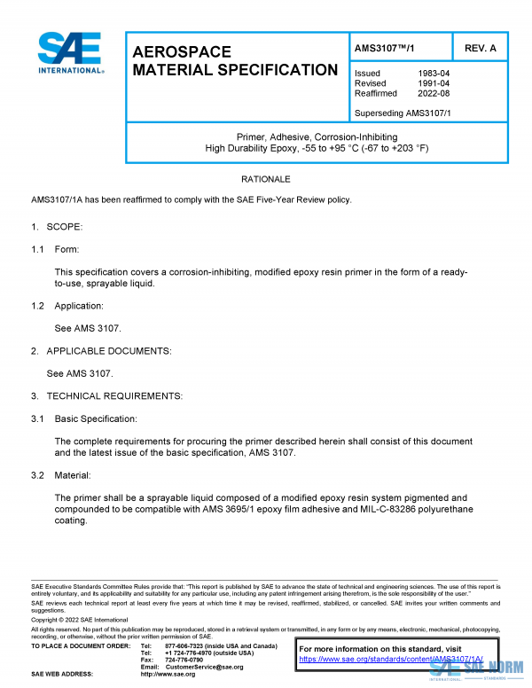 SAE AMS 3107/1 Series PDF