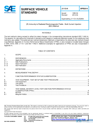 SAE J 1113/4 Series PDF