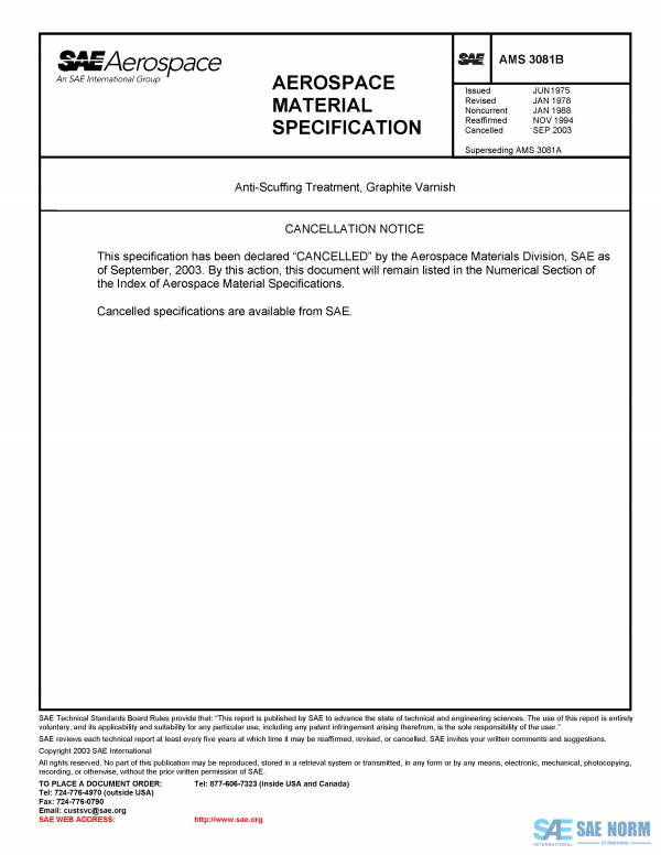 SAE AMS 3081 Series PDF