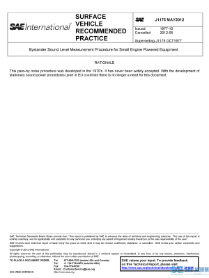 SAE J 1175 Series PDF
