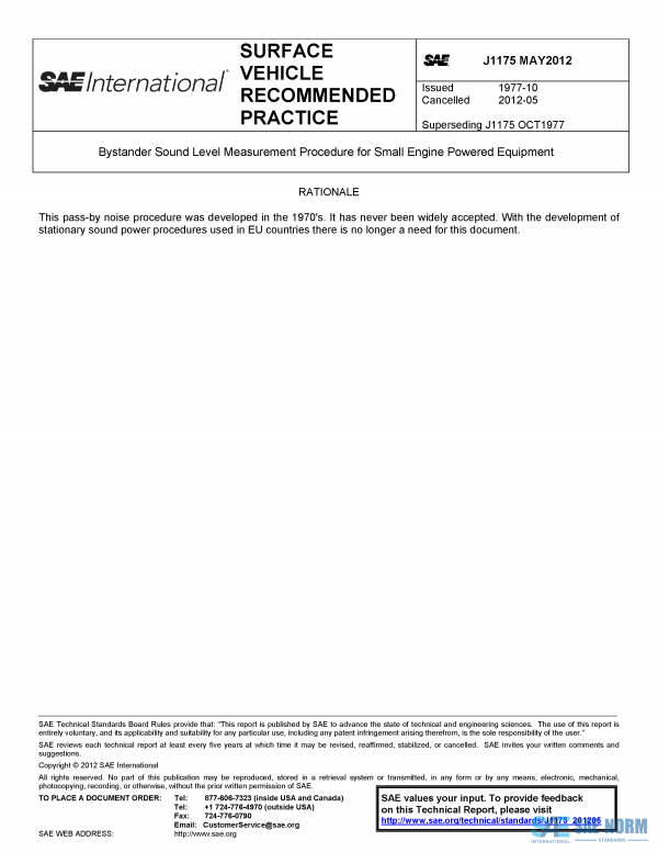 SAE J 1175 Series PDF