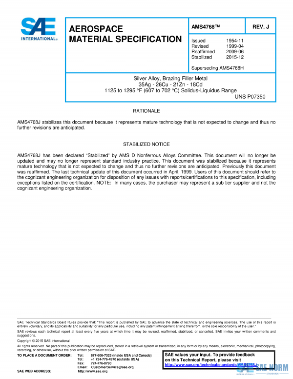 SAE AMS 4768 Series PDF