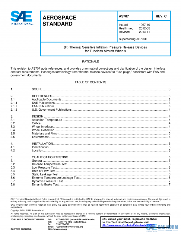 SAE AS 707 Series PDF